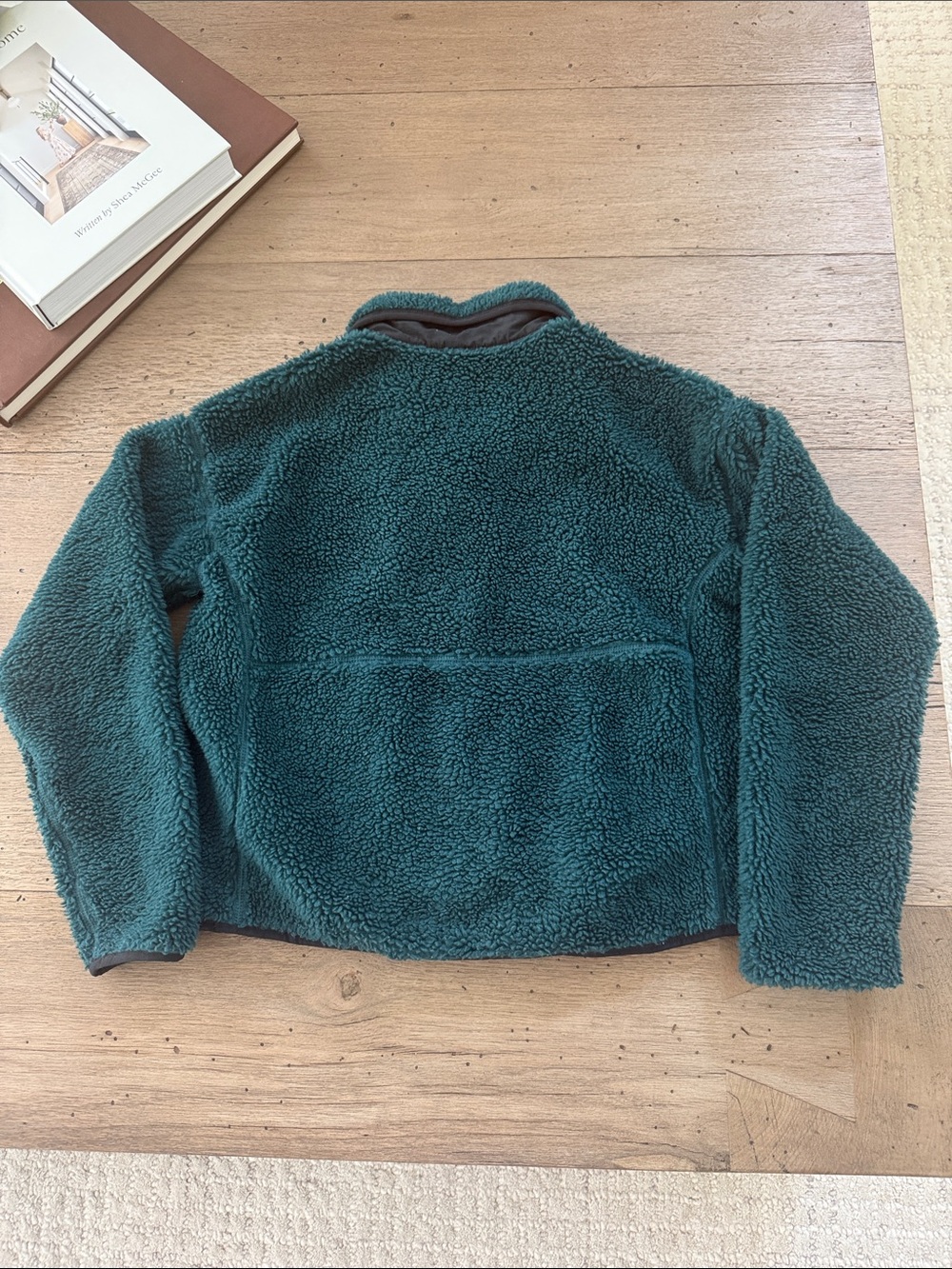 The North Face Teal Green Sherpa Fleece Jacket - Picture 2 of 2